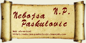 Nebojša Paskulović vizit kartica